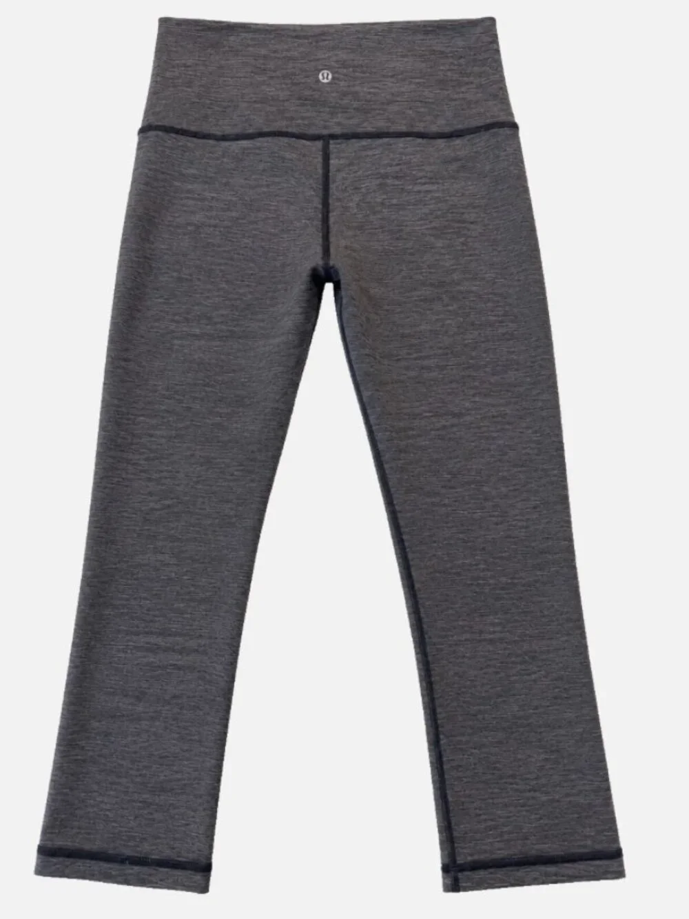 Lululemon Wunder Under Cropped Leggings Size 8 Heathered B/W